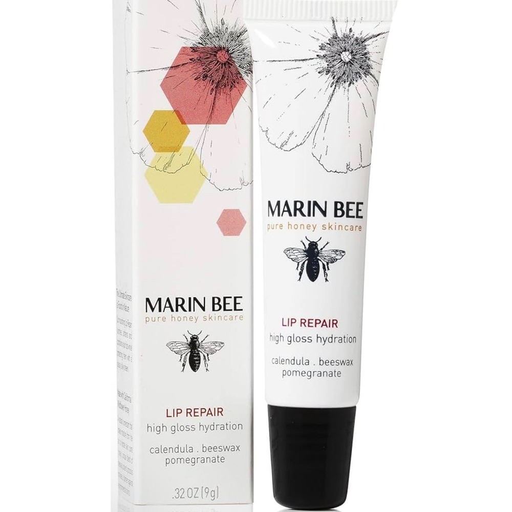 Marin Bee Lip Repair High Gloss Hydration Honey Calendula Pomegranate 0.32oz NEW